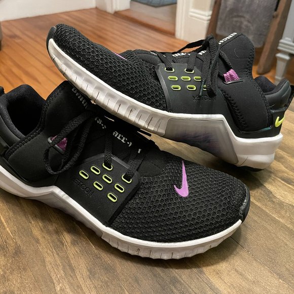 Nike Free Metcon 2 Black Green White Mens 8.5 - Picture 1 of 5
